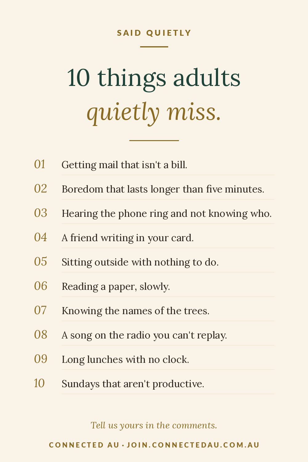 10 Things Adults Quietly Miss
