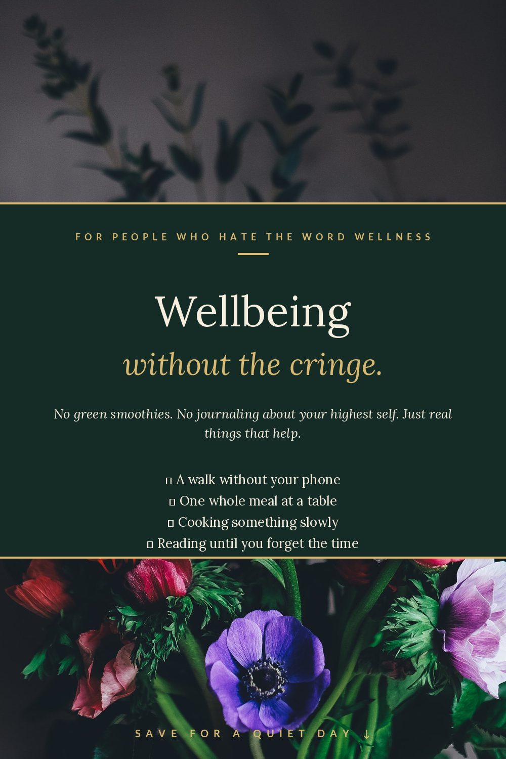 Wellbeing Without the Green Smoothie Energy