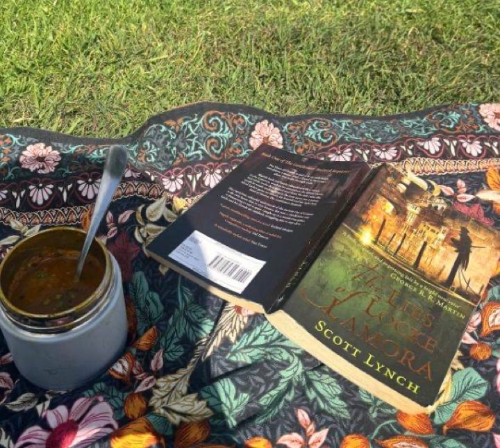 Made by a member: A book, a thermos, somewhere to go